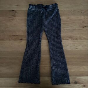 Zara Dark Gray Ribbed Wide Leg Leggings 6YO (runs small)